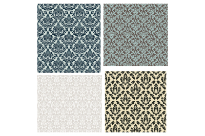 4 Damask Seamless Patterns