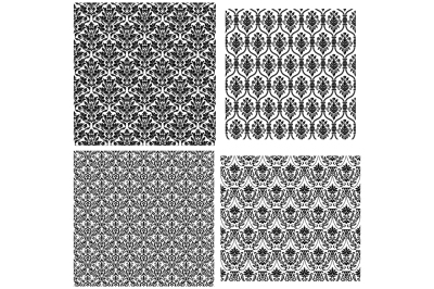 4 Damask Seamless Patterns