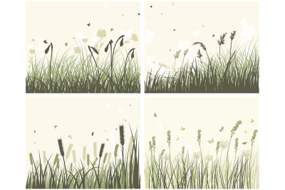 4 Meadow Backgrounds