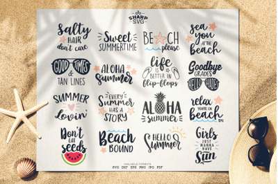 Summer SVG - Beach SVG - Summer Bundle SVG - Vacation svg - Beach Life