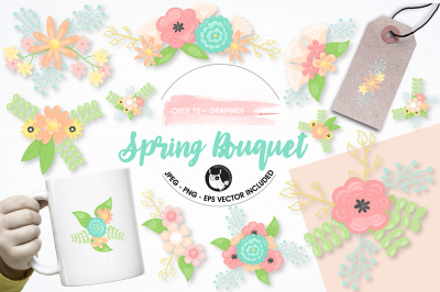 Bouquet graphics and illustrations