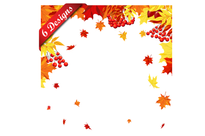 6 Autumn Leaves  Frames