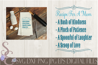 Recipe For a Mom SVG