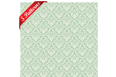 Damask Seamless Pattern set