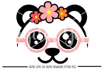 Panda face SVG / DXF / EPS / PNG Files