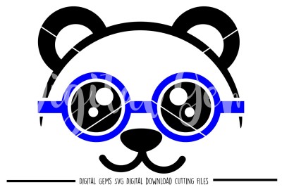 Panda face SVG / DXF / EPS / PNG Files