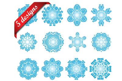 Snowflakes set