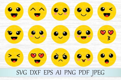 Emoji SVG, DXF, EPS, AI, PNG, PDF, JPEG