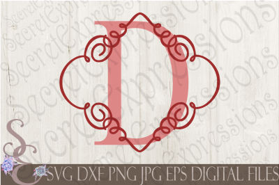 Download Download Letter D Initial Swirl Border Monogram Svg Free