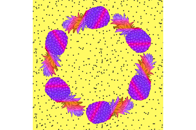 Pineapple creative trendy art wreath.