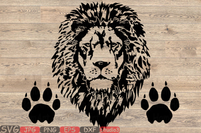 Download Lion Head Silhouette Svg Wild Animal African King Claw Zoo 852s Free