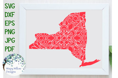 New York NY State Mandala SVG/DXF/EPS/PNG/JPG/PDF