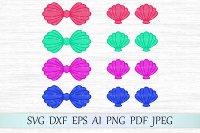 Mermaid bra, Mermaid top SVG, DXF, EPS, AI, PNG, PDF, JPEG