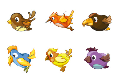 Cartoon birds vector