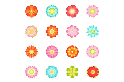  Cute floral vector illustrations in flat style