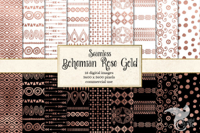 Bohemian Rose Gold Patterns