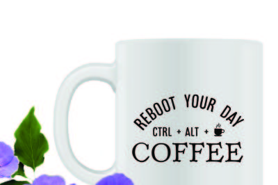 Reboot your day coffee Printable