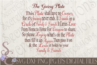 The Giving Plate SVG