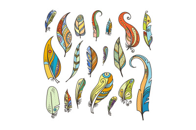 Tribal feathers coloring