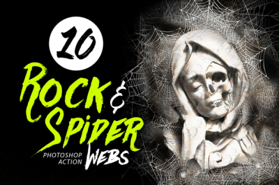 10 Rock & Spider Webs Photo Effect