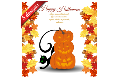 Halloween Greeting Card Set