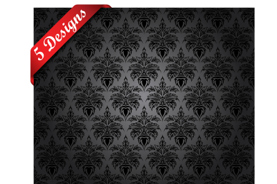 Damask Seamless Pattern Set