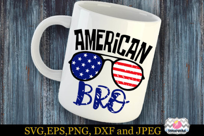  SVG, Dxf, Eps & Png Cutting Files American Bro