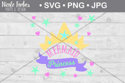 Mermaid Princess SVG Cut File