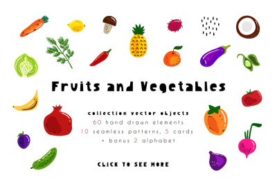Fruits and Vegetables - Vector Kit