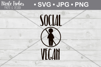 Social Vegan SVG Cut File