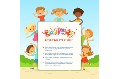 Vector poster for children party