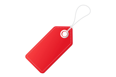 Realistic discount red tag for sale promotion. 