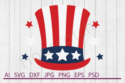 Uncle Sam Hat SVG, Uncle Sam Hat DXF, Cuttable File