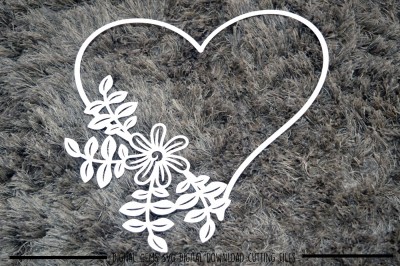 Heart paper cut SVG / DXF / EPS Files