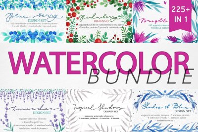 WATERCOLOR BUNDLE - 6 Projects in 1