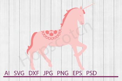 Unicorn SVG, Unicorn DXF, Cuttable File