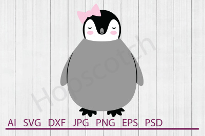 Penguin SVG, Penguin DXF, Cuttable File