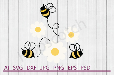 Bee SVG, Bee DXF, Cuttable File