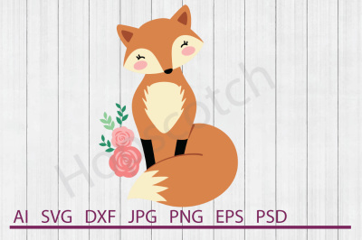 Fox SVG, Fox DXF, Cuttable File