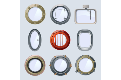  Different round ship and plane portholes