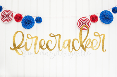 Firecracker - Hand Lettered SVG