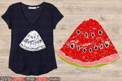 Watermelon Silhouette SVG melon summer summertime One In A Melon 79sv