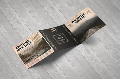 The Rustic Square Trifold Brochure
