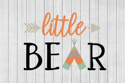 Little Bear SVG, Baby SVG, DXF File, Cuttable File