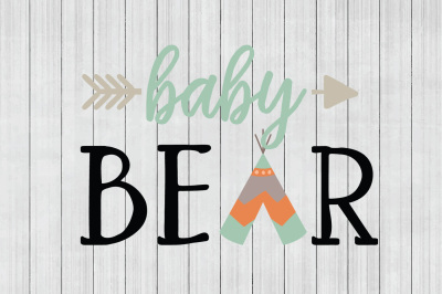 Baby Bear SVG, Baby SVG, DXF File, Cuttable File