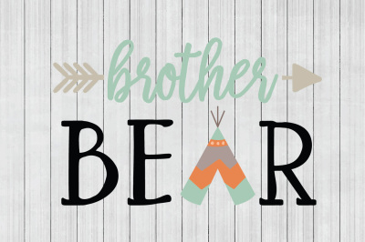Brother Bear SVG, DXF File, Cuttable File