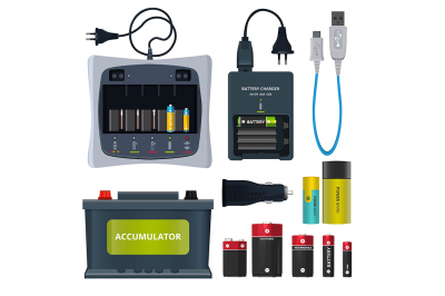 Rechargeable lithium battery and different accumulators 