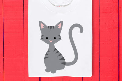 Striped Cat | SVG | PNG | DXF