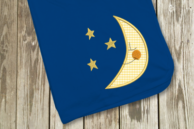 Moon and Stars | Applique Embroidery