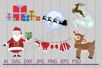 Christmas Eve Bundle, SVG Files, DXF Files, Cuttable Files